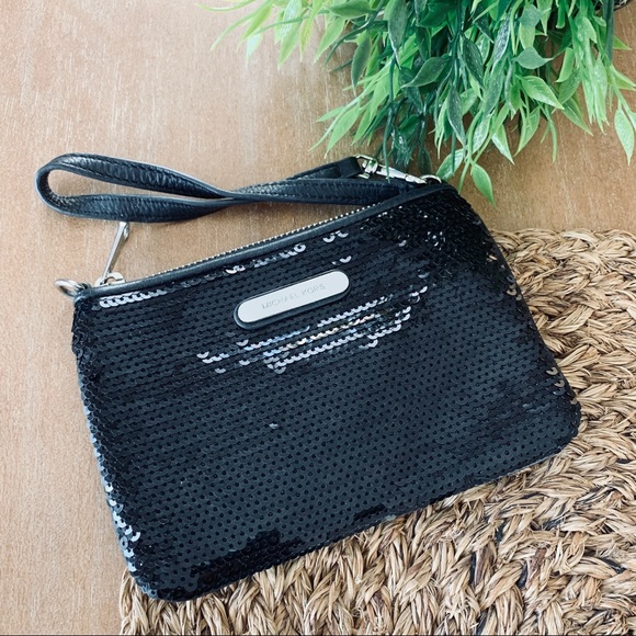Michael Kors Handbags - Michael Kors Sequin Black Wristlet